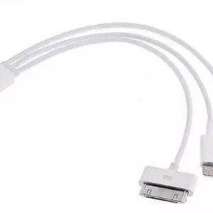 USB 20cm kaabel 3 in 1 – Lightning, Micro, Apple 30pin