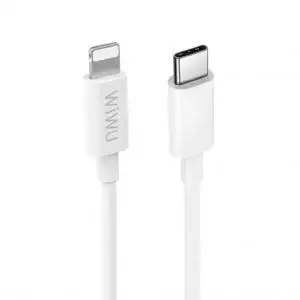 Wiwu G90 USB-C to lightning kaabel 1.2m (valge)